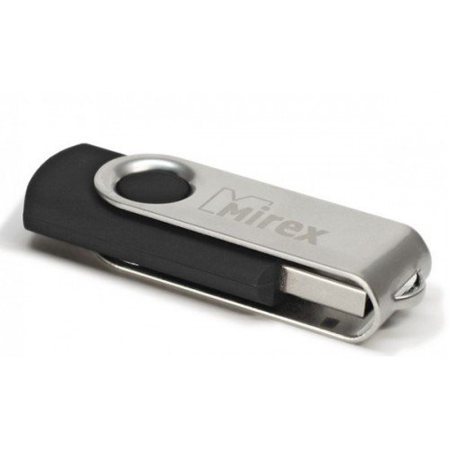 Флеш-накопитель 64Gb Mirex SWIVEL, USB 2.0, пластик, чёрный