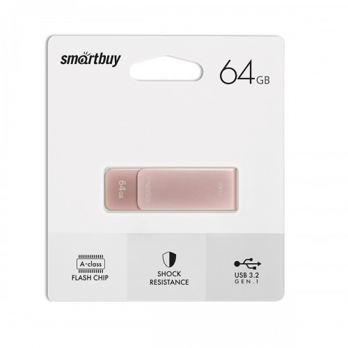 Флеш-накопитель 64Gb SmartBuy M1, USB 3.0, розовый