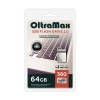 Флеш-накопитель 64Gb OltraMax Mini 360, USB 2.0, металл, серебряный