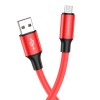 Кабель USB - микро USB Borofone BX82 Bountiful, 1.0м, 2.4A, цвет: красный