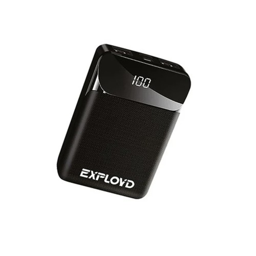 Аккумулятор внешний Exployd EX-PB-909, Classic, Slim, 10000mAh, цвет: чёрный