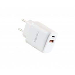 Блок питания сетевой 1 USB, Type-C FaisON A-80, Skit, 2000mA, 18Вт, QC3.0, PD3.0, цвет: белый