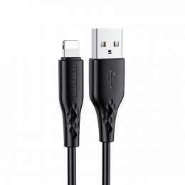 Кабель USB - 8 pin Borofone BX48, 1.0м, 2.4A, цвет: чёрный