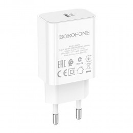Блок питания сетевой 1 Type-C Borofone BA65A, 3000mA, 20Вт, PD/ QC/ FCP/ AFC, цвет: белый
