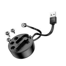 Кабель USB - 8 pin, Type-C, микро USB Borofone BU26, 2.0A, цвет: чёрный
