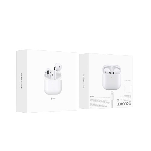 Наушники Borofone BW02 Bluetooth внутриканальные белые
