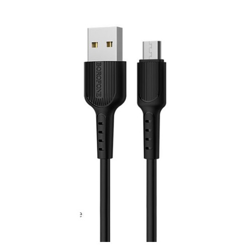 Кабель USB - микро USB Borofone BX16 Easy, 1.0м, 2.4A, чёрный

