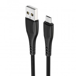 Кабель USB - микро USB Borofone BX37 Wieldy, 1.0м, 2.4A, цвет: чёрный