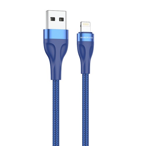 Кабель USB 8 pin Borofone BX61 Source, 1.0м, 2.4A, синий
