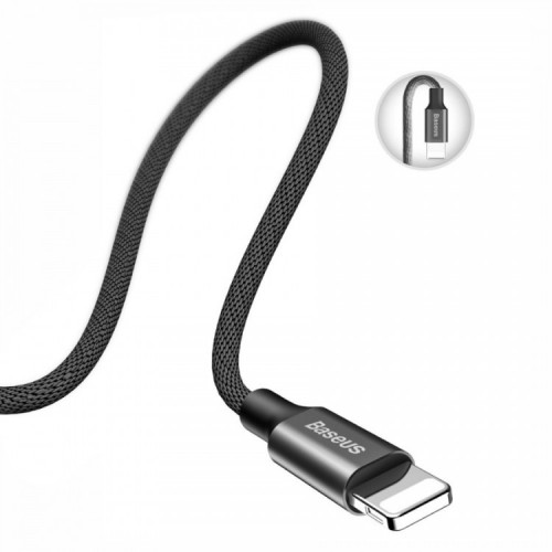 Кабель USB - 8 pin Baseus Yiven, 1.8 м, 2.1A, цвет: чёрный