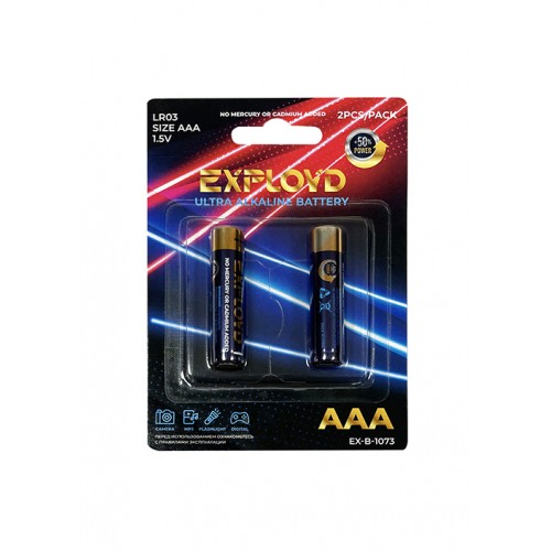 Батарейка AAA Exployd LR03-2BL Ultra Alkaline, 1.5B, (2/40/800), (арт.EX-B-1073)