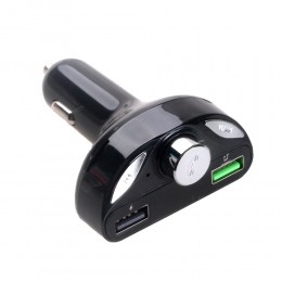FM-трансмиттер без бренда, FM-H28BT, Bluetooth, цвет: чёрный
