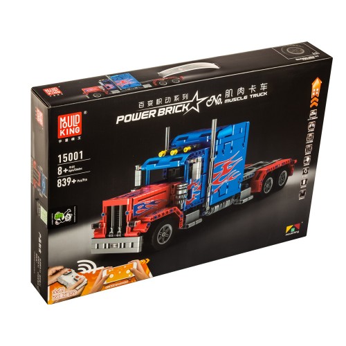 Конструктор MOULD KING 15001: Спортивный грузовик на пульте, 839 деталей
