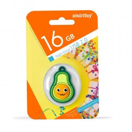 Флеш-накопитель 16Gb SmartBuy Wild Avocado, USB 2.0, пластик, зелёный