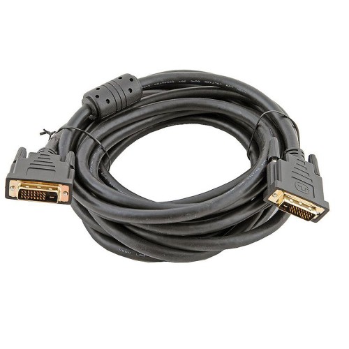 Кабель DVI-D(m) - DVI-D(m) VCOM VDV6300 Dual Link, 5.0м, 60Гц, цвет: чёрный