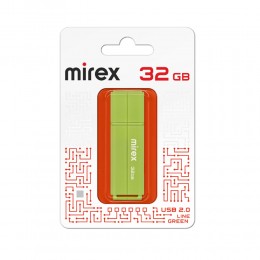 Флеш-накопитель 32Gb Mirex LINE, USB 2.0, пластик, зелёный