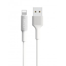 Кабель USB - 8 pin Borofone BX1 EZSync, 1.0м, 2.0A, цвет: белый
