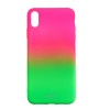 Чехол силиконовый Gradient для iPhone 7/8 Plus, красный/зелёный
