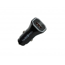 Блок питания автомобильный 1 USB, Type-C FaisON A11, FASTER, 2.1A, 18Вт, QC3.0, PD3.0, цвет: чёрный