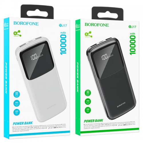 Аккумулятор внешний Borofone BJ17, Oceanic, 10000mAh, цвет: чёрный