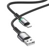 Кабель USB 8 pin Borofone BU33, 1.2м, 2.4A, чёрный