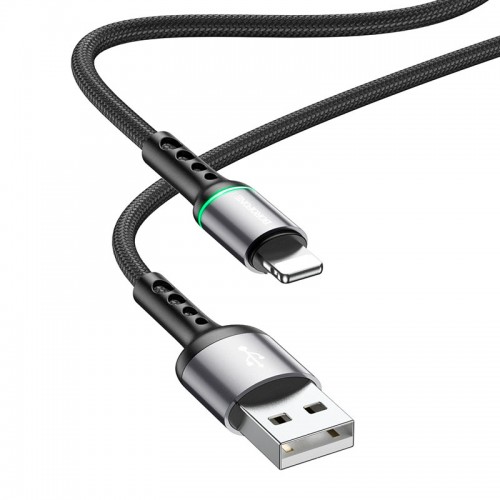 Кабель USB 8 pin Borofone BU33, 1.2м, 2.4A, чёрный
