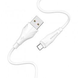 Кабель USB - микро USB Borofone BX18 Optimal, 2.0м, 2.4A, цвет: белый