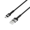 Кабель USB - микро USB Borofone BX34, 1.0м, 2.4A, чёрный