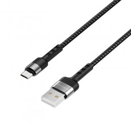 Кабель USB - микро USB Borofone BX34 Advantage, 1.0м, 2.4A, цвет: чёрный
