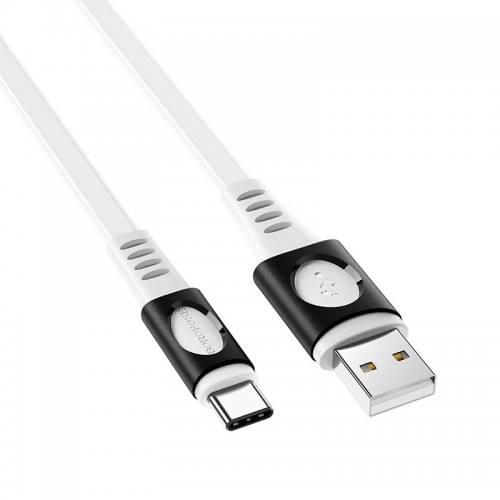 Кабель USB - Type-C Borofone BX35 Carib, 1.0м, 3,0А, цвет: белый