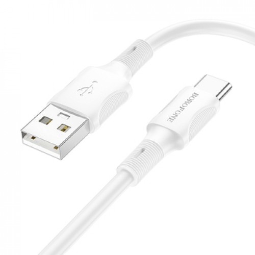 Кабель USB - Type-C Borofone BX80, 1.0м, 3.0A, цвет: белый