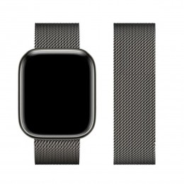 Ремешок для умных часов APPLE Watch 42/44/45/49mm HOCO, WA03 Simple beauty, сталь, цвет: графитовый, миланская петля