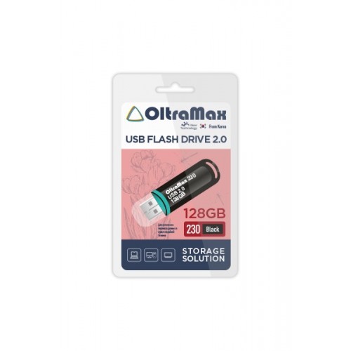 Флеш-накопитель 128Gb OltraMax 230, USB 2.0, пластик, чёрный