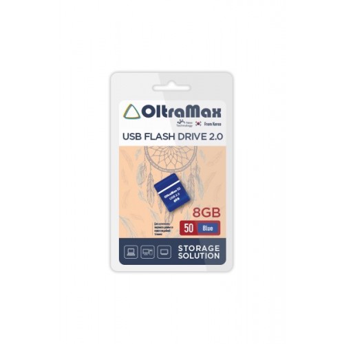 Флеш-накопитель 8Gb OltraMax Drive 50 Mini, USB 2.0, пластик, синий