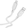 Кабель USB - микро USB Borofone BX94 Crystal Color, 1.0м, серый
