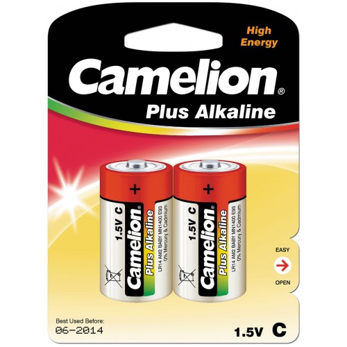 Батарейка C Camelion LR14-2BL, Plus Alkaline, 1.5В, (2/12/192)