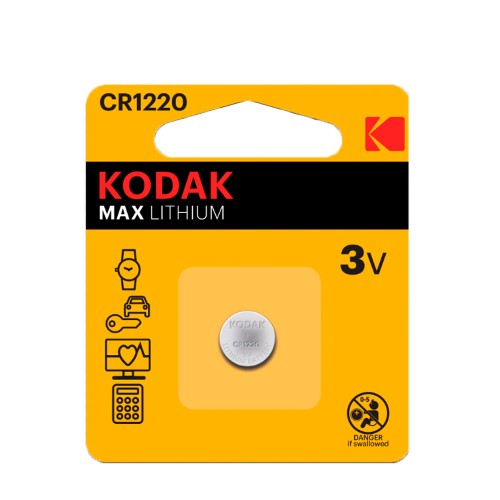 Батарейка Kodak CR1220-1BL, 3В, Li, (1/60/240)