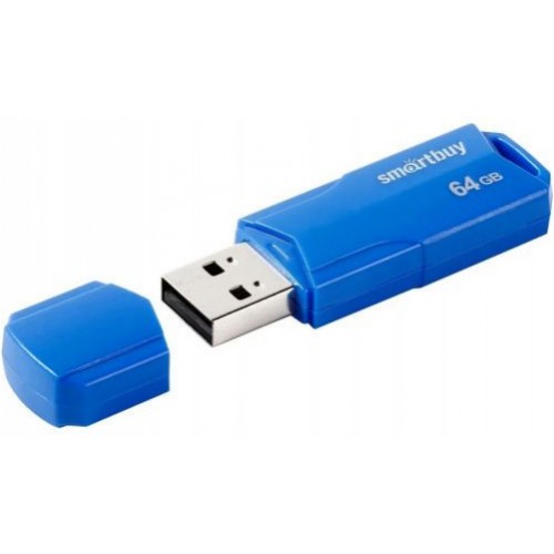 Флеш-накопитель 64Gb SmartBuy Clue, USB 3.0, пластик, синий