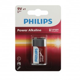 Батарейка Крона Philips 6LR61/9V-1BL Power, 9В, (1/12/24/6240), (арт.Б0062717)