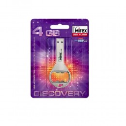 Флеш-накопитель 4Gb Mirex BOTTLE OPENER, USB 2.0, металл, серебряный