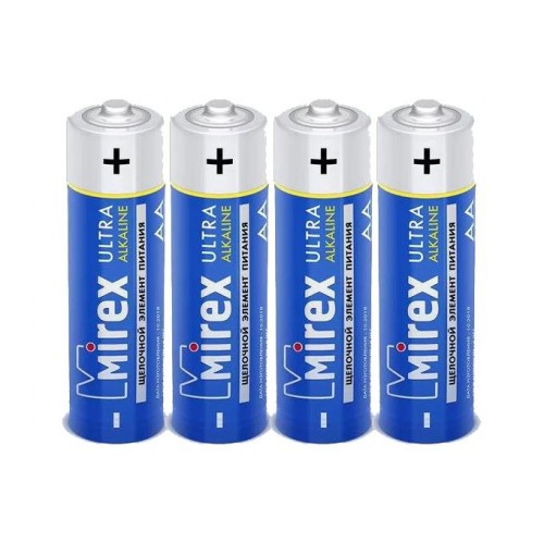 Батарейка AA Mirex R06-4P Ultra Alkaline, 1.5B, (4/40/720)