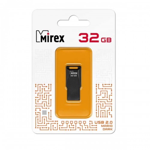 Флеш-накопитель 32Gb Mirex MARIO, USB 2.0, пластик, чёрный