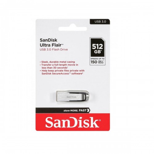 Флеш-накопитель 512Gb SanDisk Ultra Flair, USB 3.0, 150 MB/s