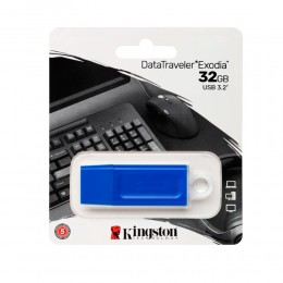 Флеш-накопитель 32Gb Kingston DataTraveler Exodia, USB 3.2 gen, пластик, синий