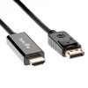 Кабель DisplayPort(m) - HDMI(m) TELECOM TA494, 1.8м, цвет: чёрный