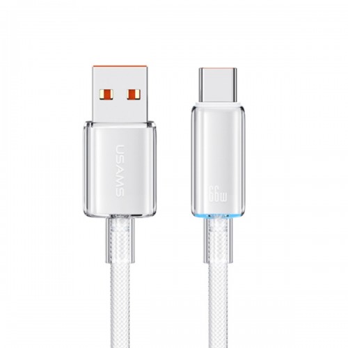 Кабель USB - Type-C Usams US-SJ658, 1.2м, 6.0A, цвет: белый