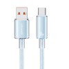 Кабель USB - Type-C Usams US-SJ658, 1.2м, 6.0A, цвет: синий