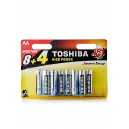 Батарейка AA Toshiba LR6-12P High power, 1.5B, (12/72/288), 12шт