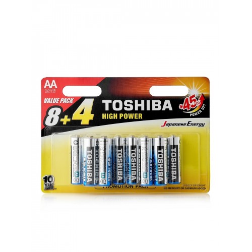 Батарейка AA Toshiba LR6-12P High power, 1.5B, (12/72/288), 12шт