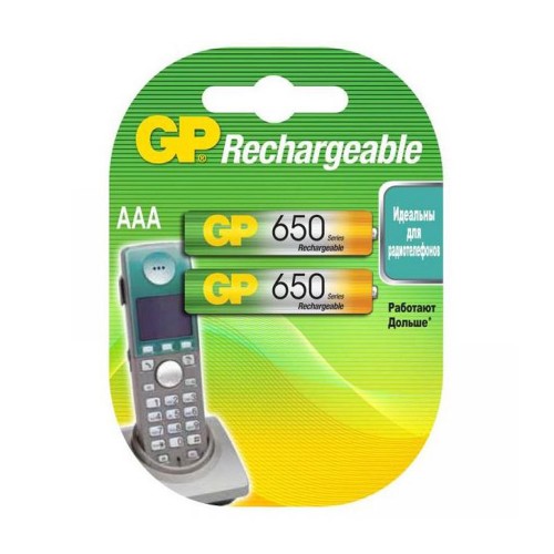 Аккумулятор AAA GP, R03-2BL, 650mAh, (2/20/200)